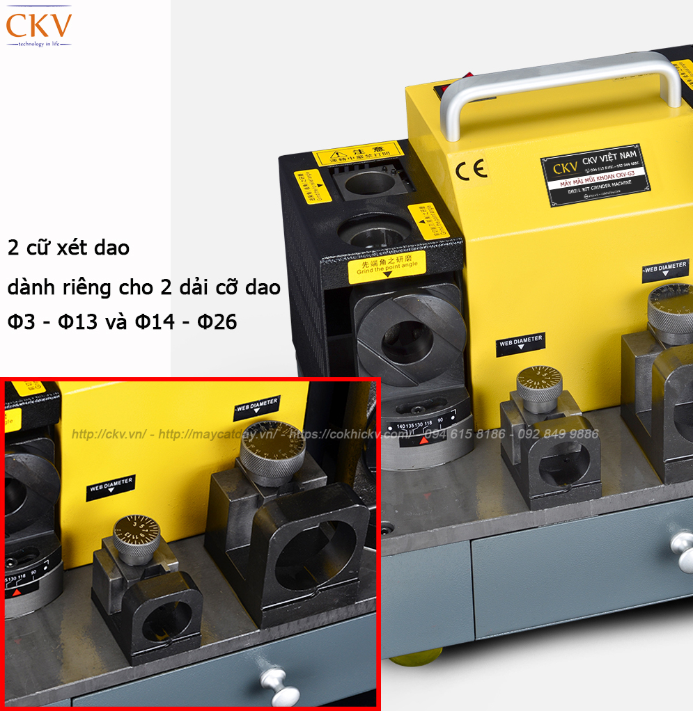 Cữ xét dao - máy mài mũi khoan CKV-G3