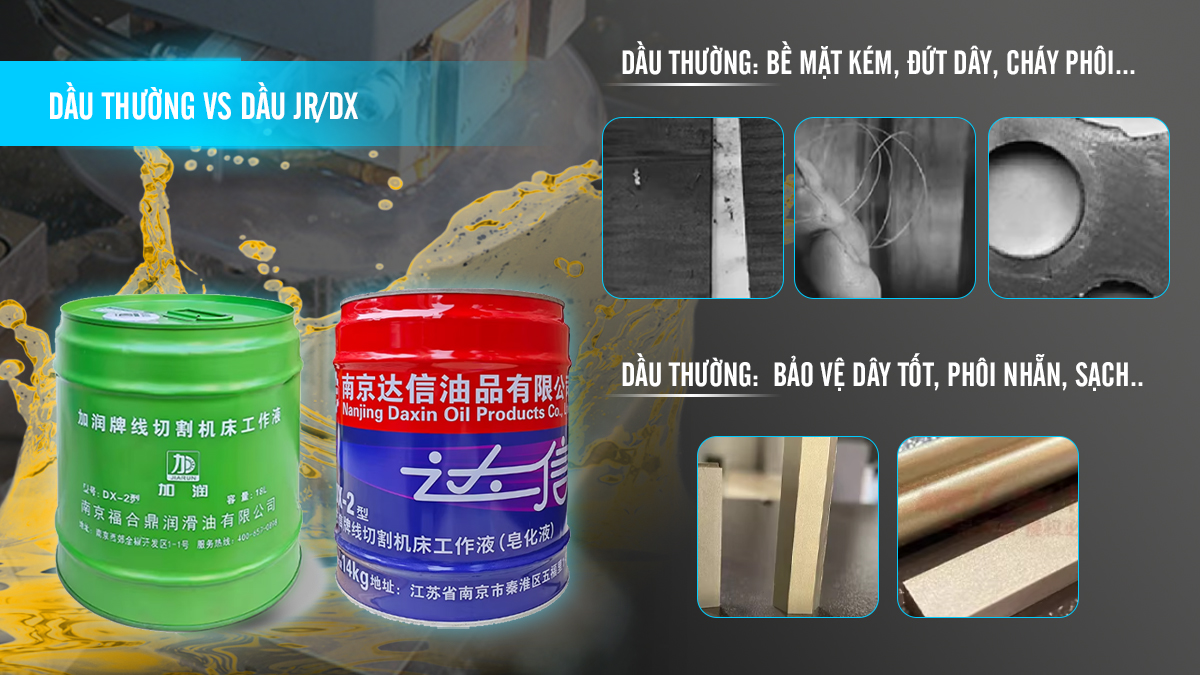 Dầu cắt dây SDK, Jiarun, DX tại CKV VIETNAM