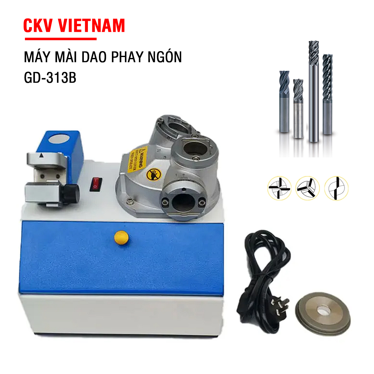 Máy mài dao phay ngón GD-313B & phụ kiện