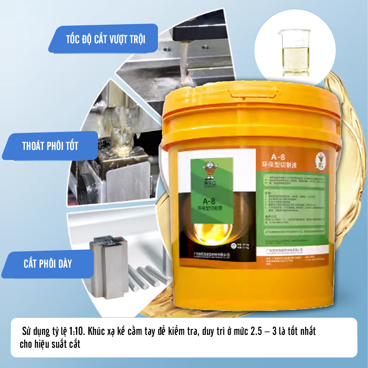 Dầu cắt dây SDK A-8 với tỷ lệ pha tốt nhất cho cắt dây