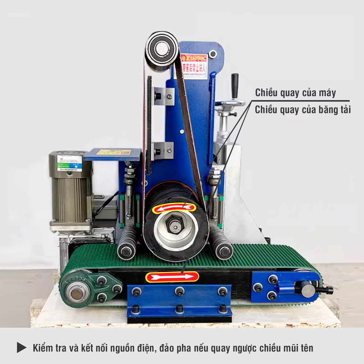 Kiểm tra & kết nối nguồn, đảo pha nếu quay ngược chiều