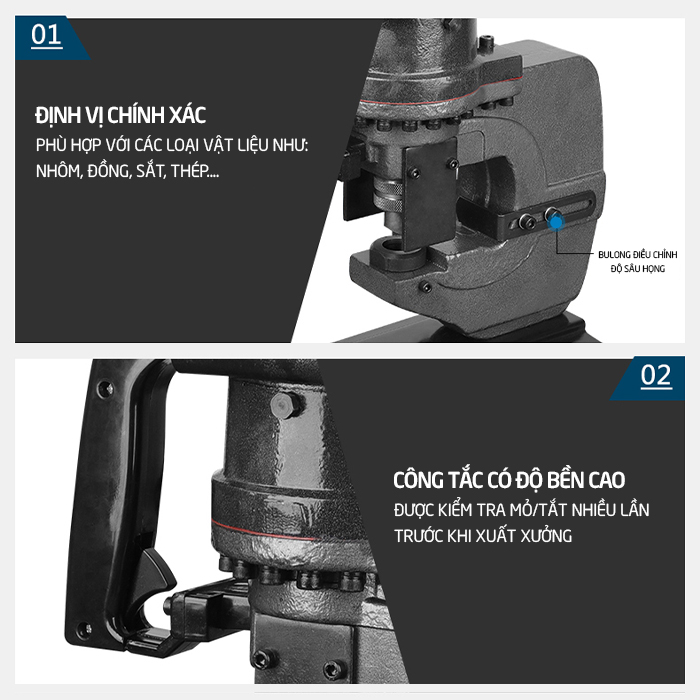 máy đột lỗ thủy lực CKV-JD25 định vị chính xác