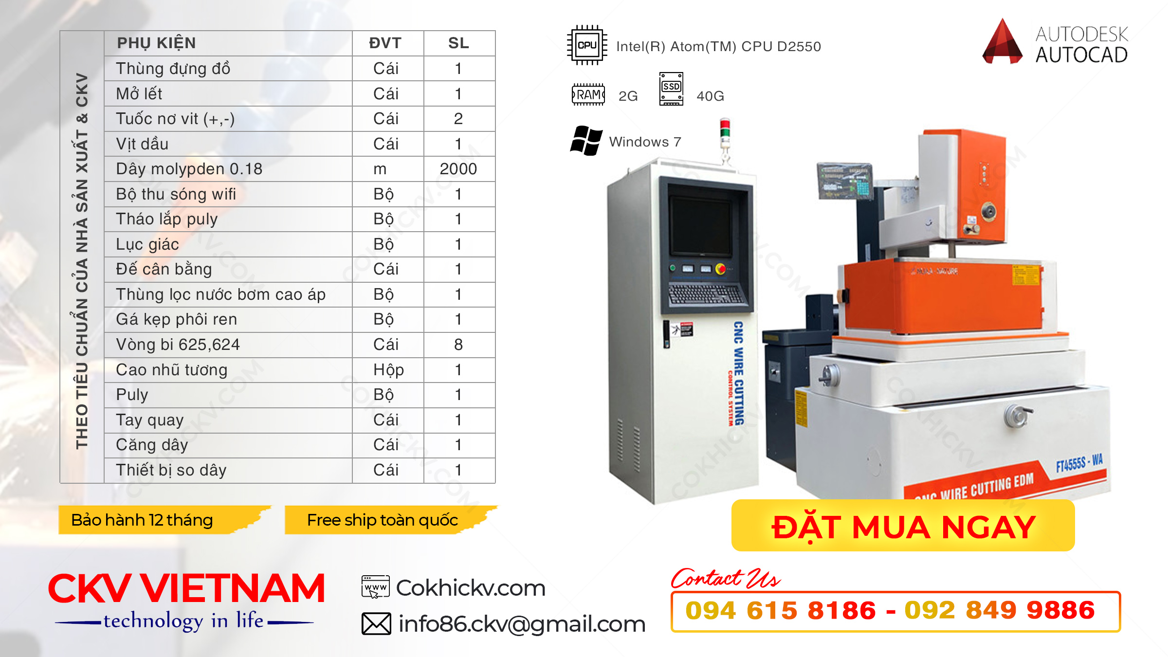 Máy cắt dây CNC thân đặc biệt khổ: 55x80, 63x100, 80x120, 100x120 cm 2