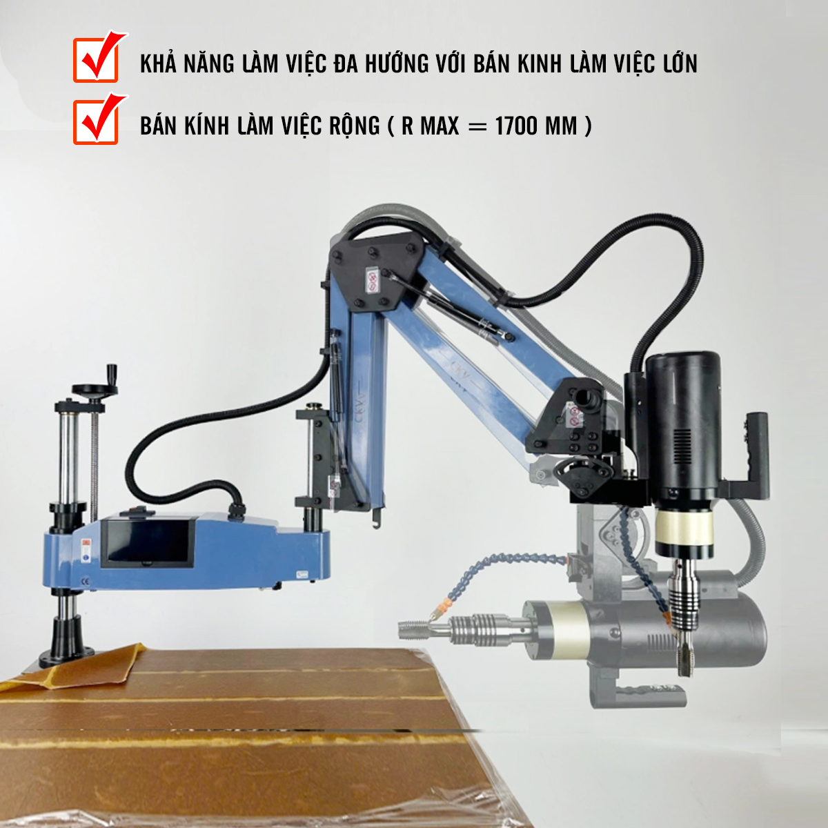 Máy taro ren điện có bán kính làm việc lớn - đa hướng