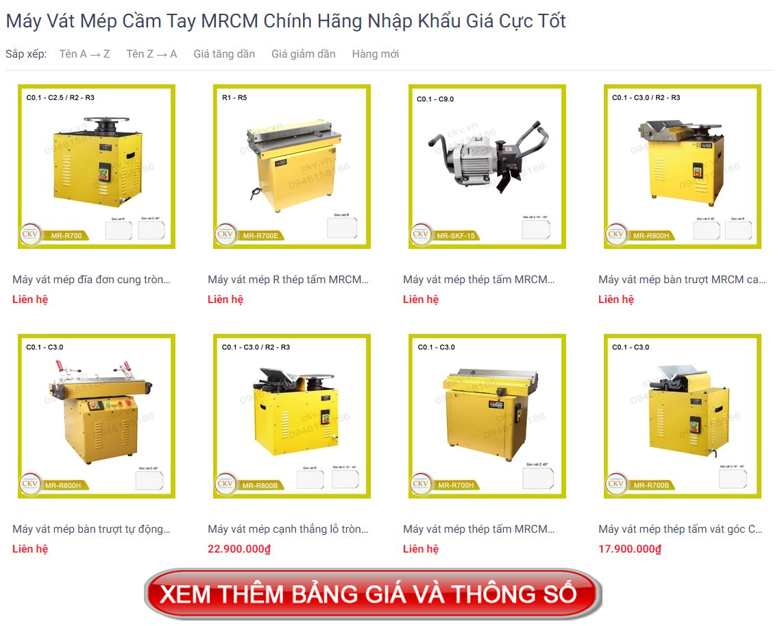 Máy vát mép MRCM chất lượng cao đại lí uy tín