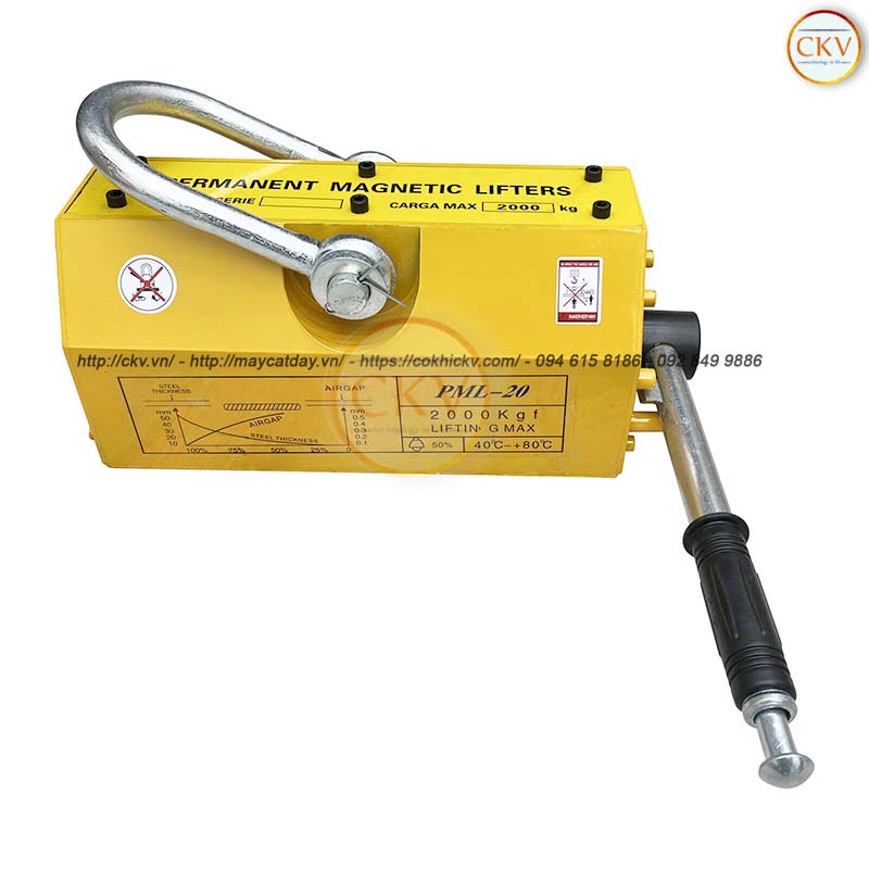 Nam châm từ gạt nay nâng hạ hàng hóa lực hút 2 tấn