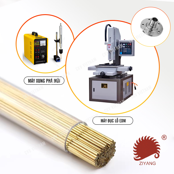 Que đồng điện cực ZIYANG cho máy xung phá, máy đục lỗ EDM