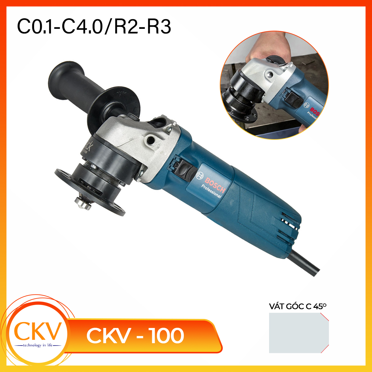  Máy vát mép chi tiết dạng ống, cung tròn CKV-100