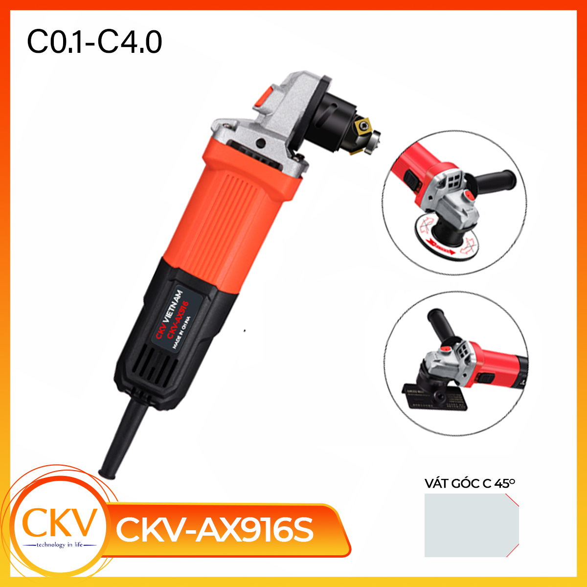 Máy vát mép chi tiết dạng ống, cung tròn CKV-AX916S