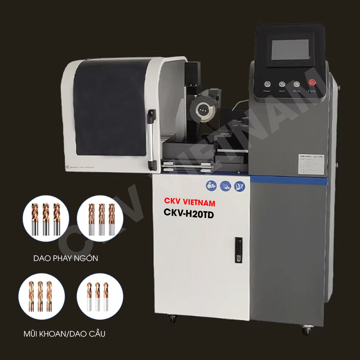 CKV-H20TD cho phép mài nhiều loại dao cụ