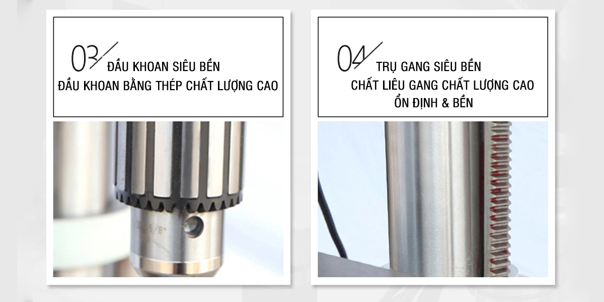 Một số đặc điểm của máy khoan bàn ZQ series 2