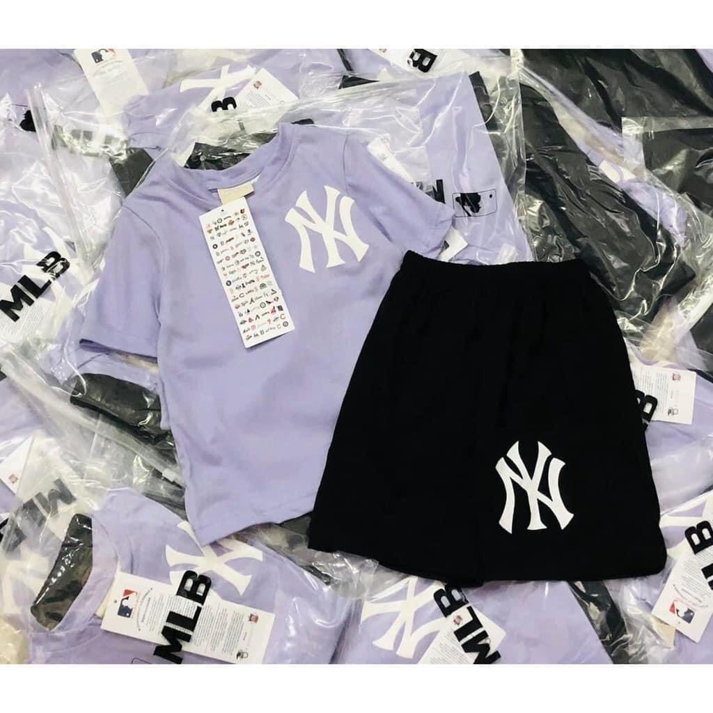 Set bộ bò giấy hoạ tiết Ny MLb cho bé trai hàng cao cấp size từ 1542 cân   XANH NHẠT  1403033kg  IOSKID