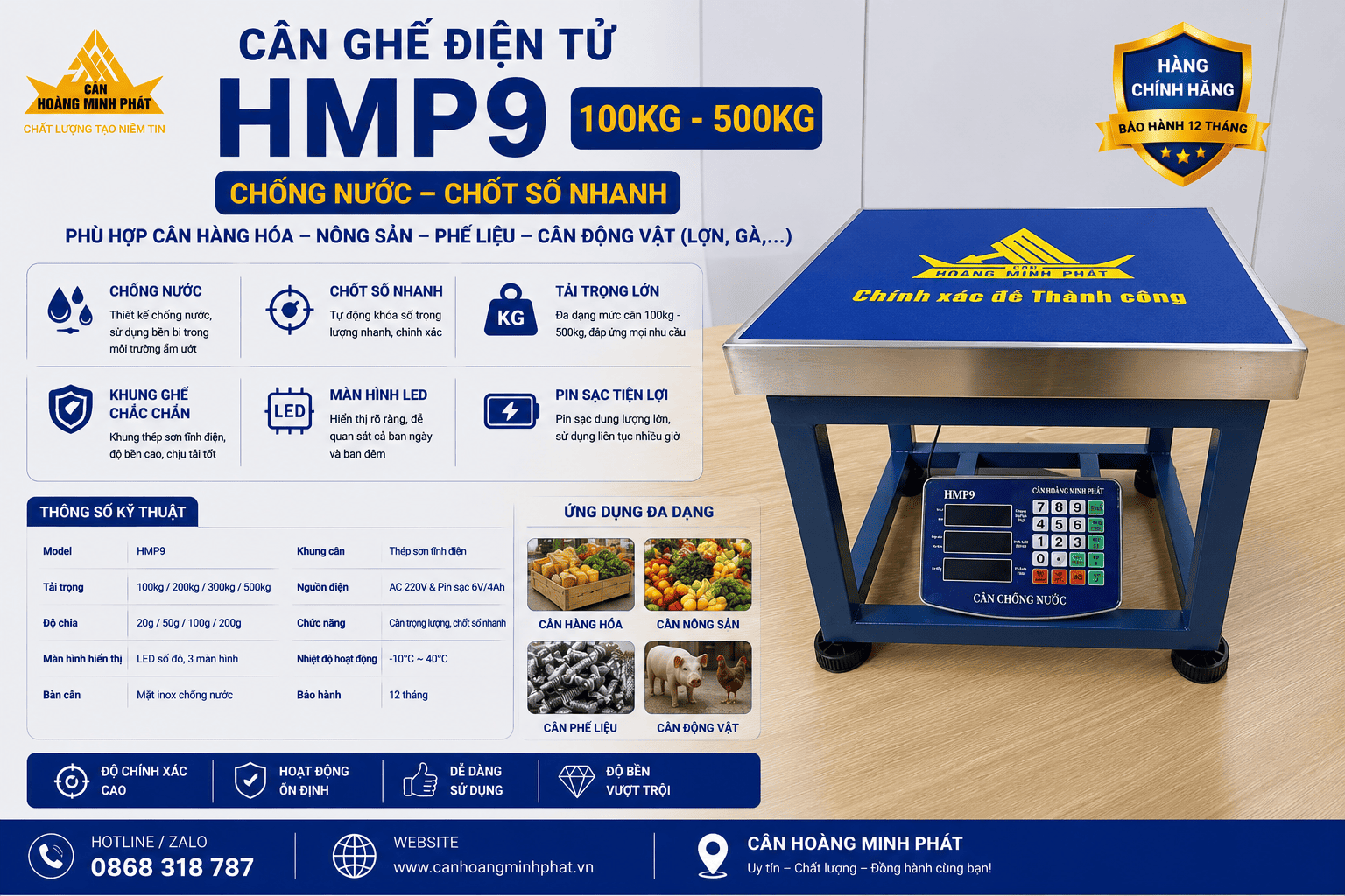 CẦN MUA CÂN HÀNG HÓA 100KG - 500KG NÊN CHỌN MẪU NÀO?