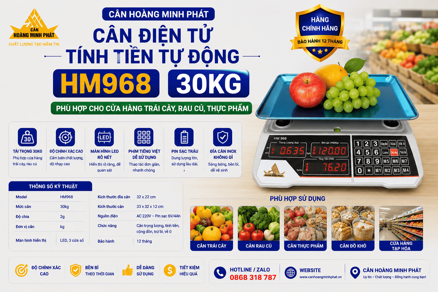 TẠI SAO SẠP RAU CỦ, TẠP HÓA NÊN DÙNG CÂN ĐIỆN TỬ TÍNH TIỀN?