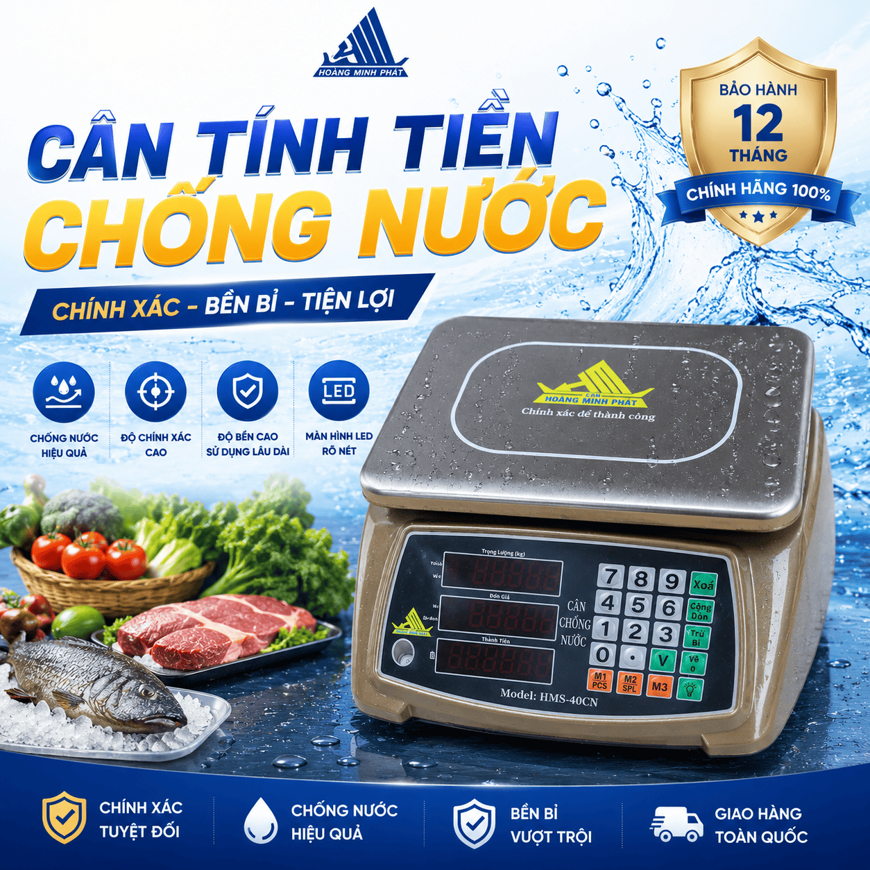 Cân tính tiền chống nước
