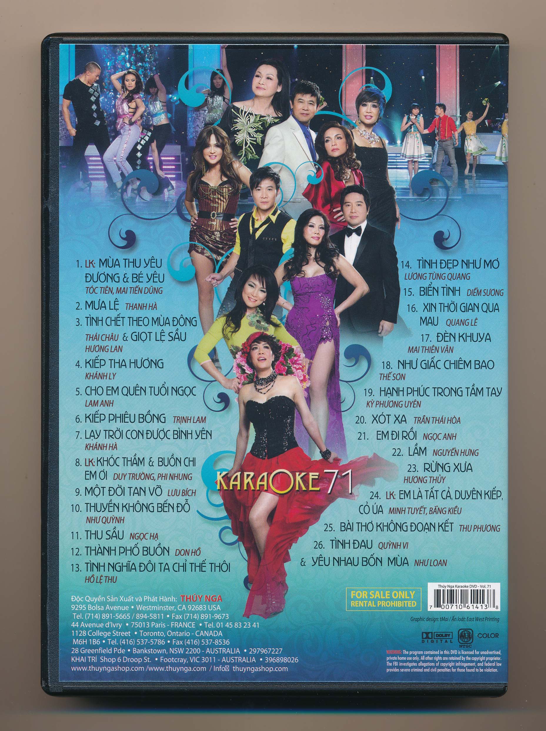 DVD Thúy Nga Karaoke 71 - Tình Ca Lam Phương - Nhạc Yêu Cầu