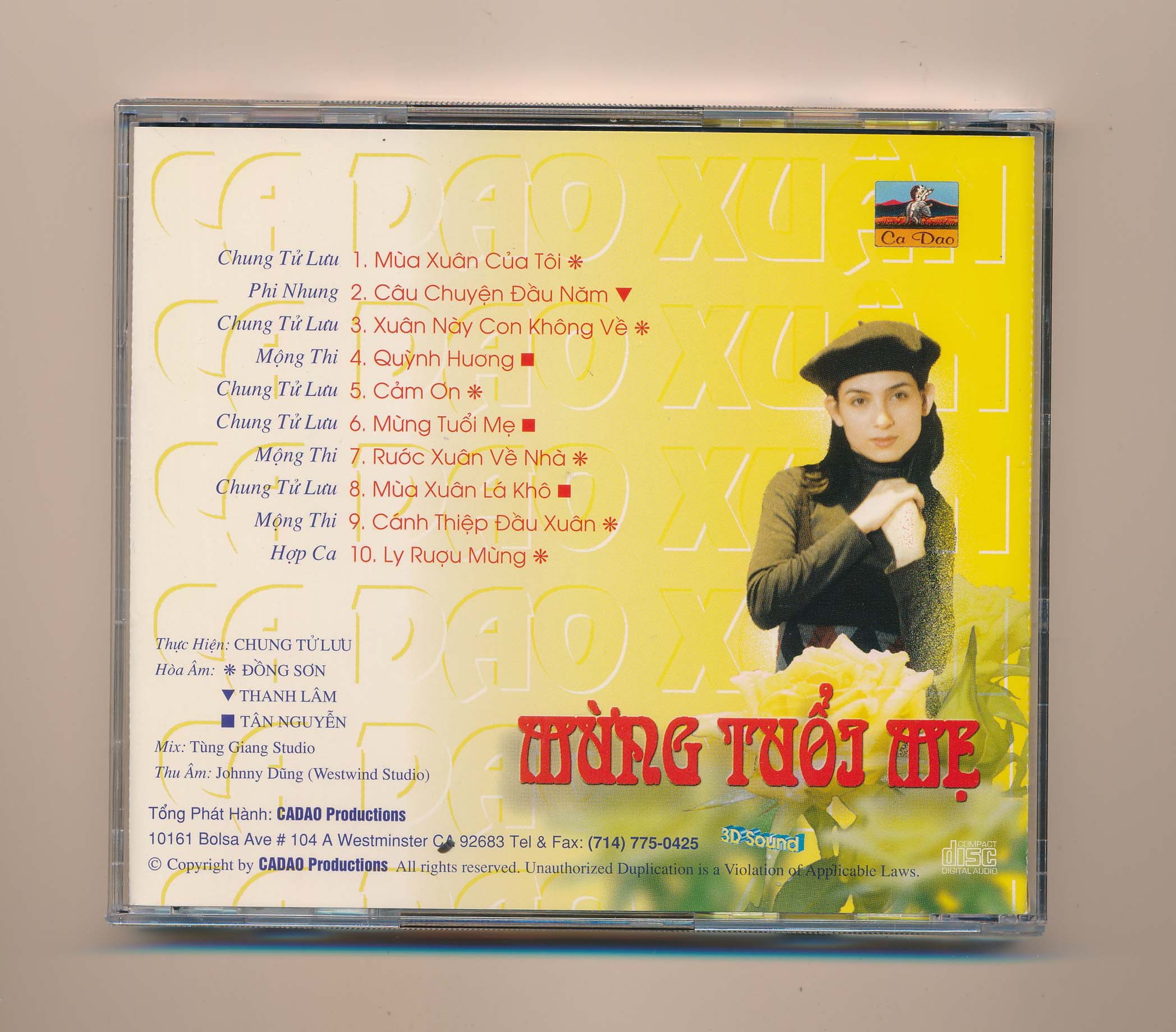 Ca Dao CD8 - Ca Dao Xuân - Mừng Tuổi Mẹ (art trắng, trầy nhẹ) KGMG