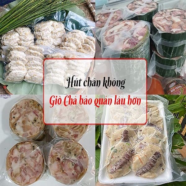 Giò chả hút chân không