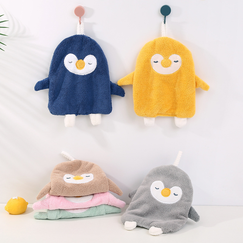 Khăn lau tay hình chim cánh cụt đa năng dễ thương