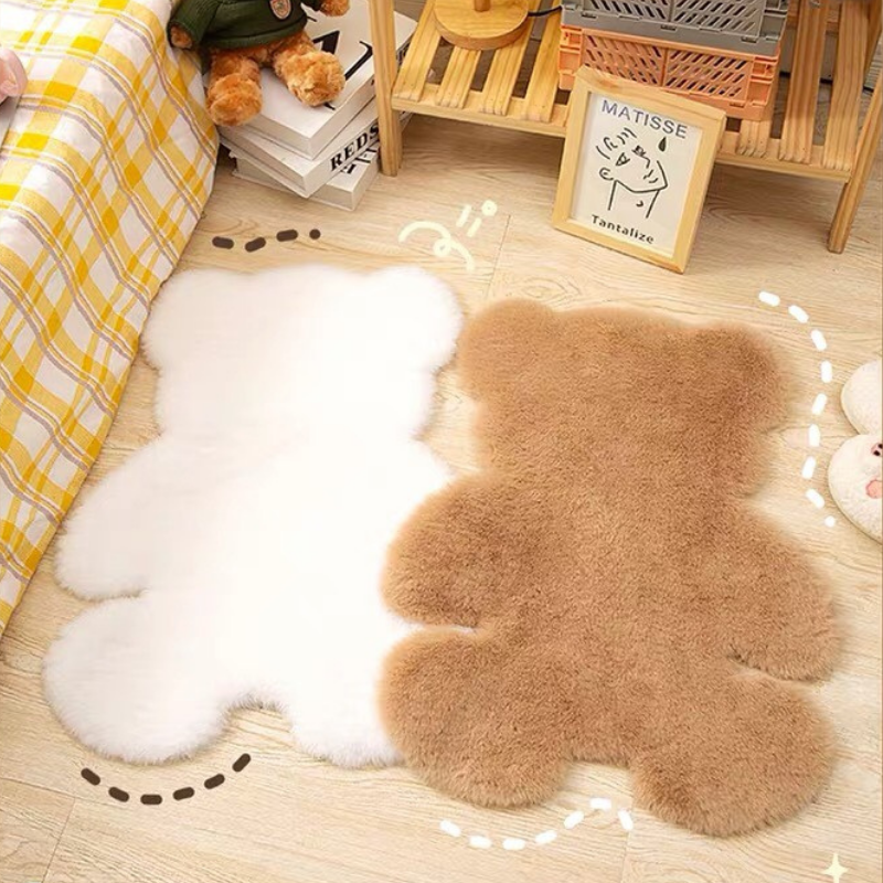 Thảm lông decor hình gấu