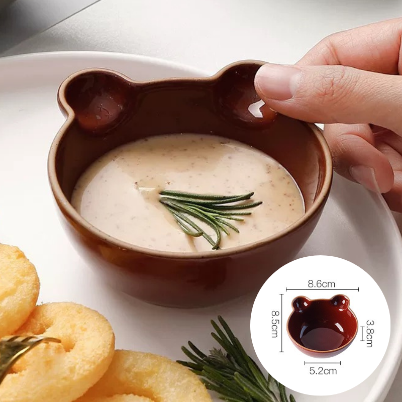 Đĩa sứ chén đựng nước chấm hoạt hình
