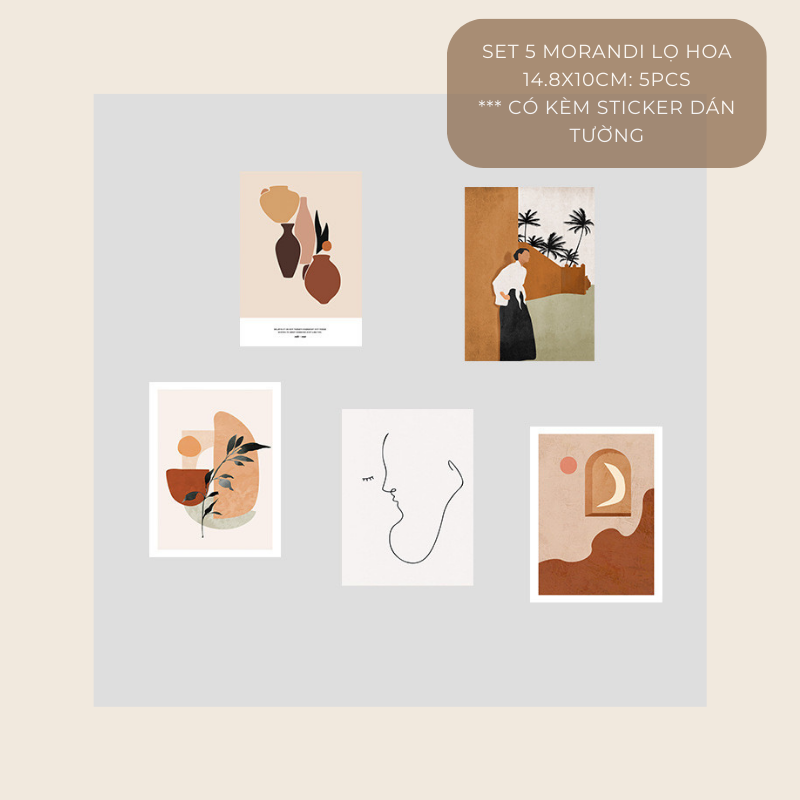 Set postcard tranh ảnh decor trang trí tường nhiều mẫu