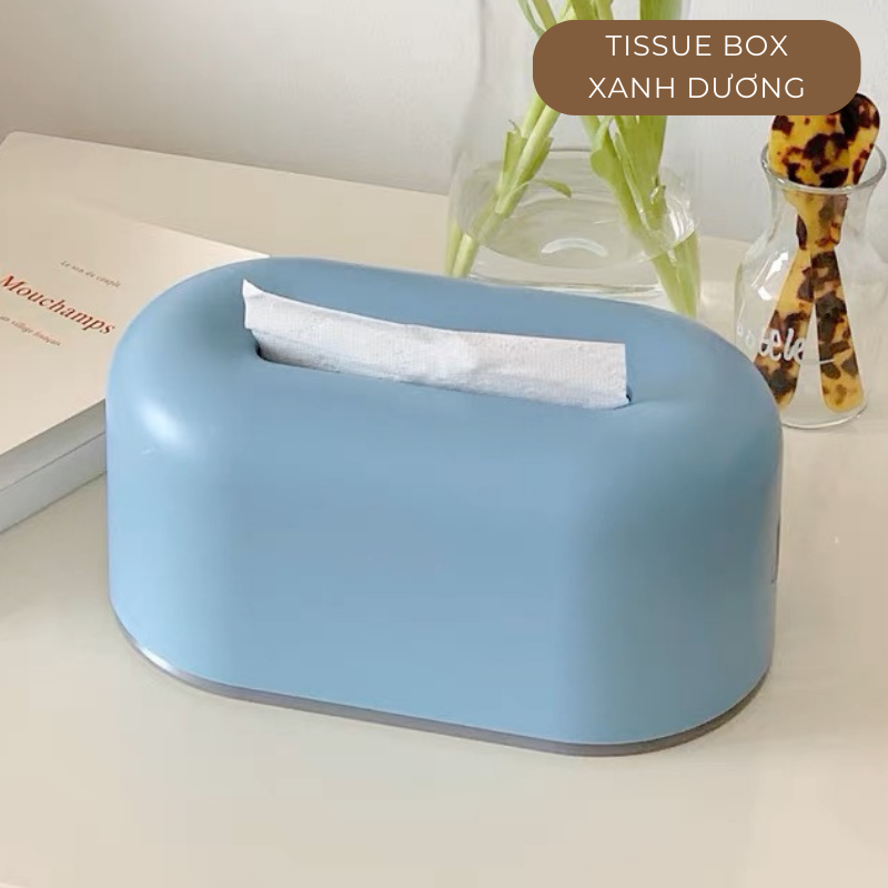 Hộp đựng khăn giấy để bàn Tissue Box nhiều màu phong cách Hàn Quốc