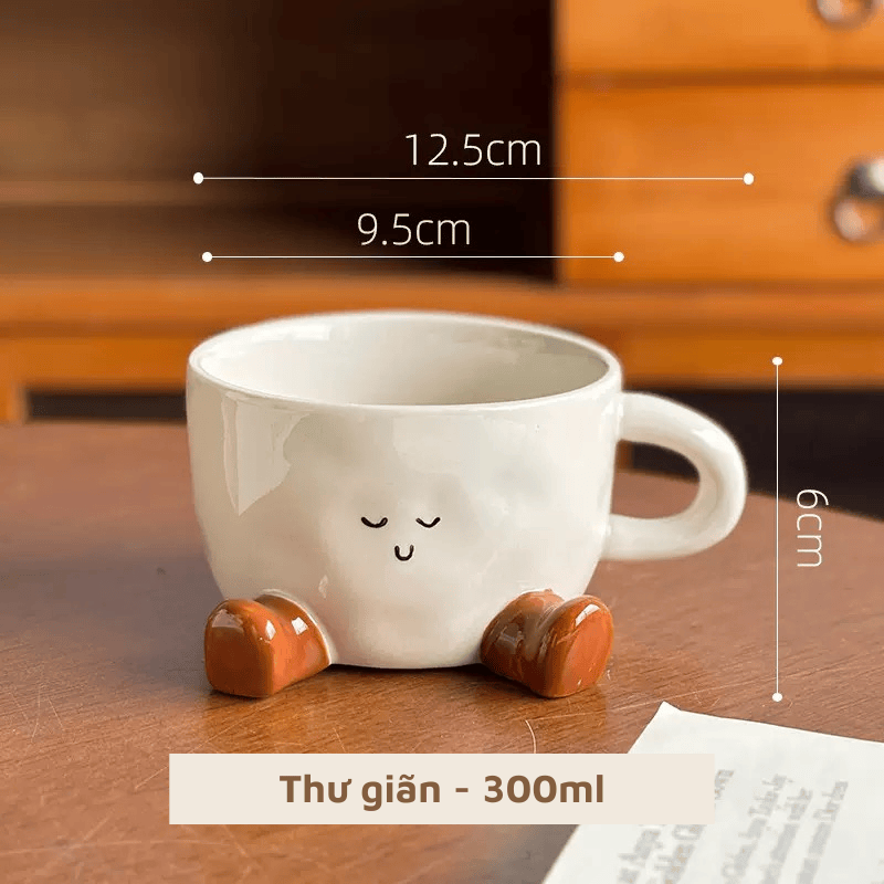 Cốc sứ biểu cảm dễ thương