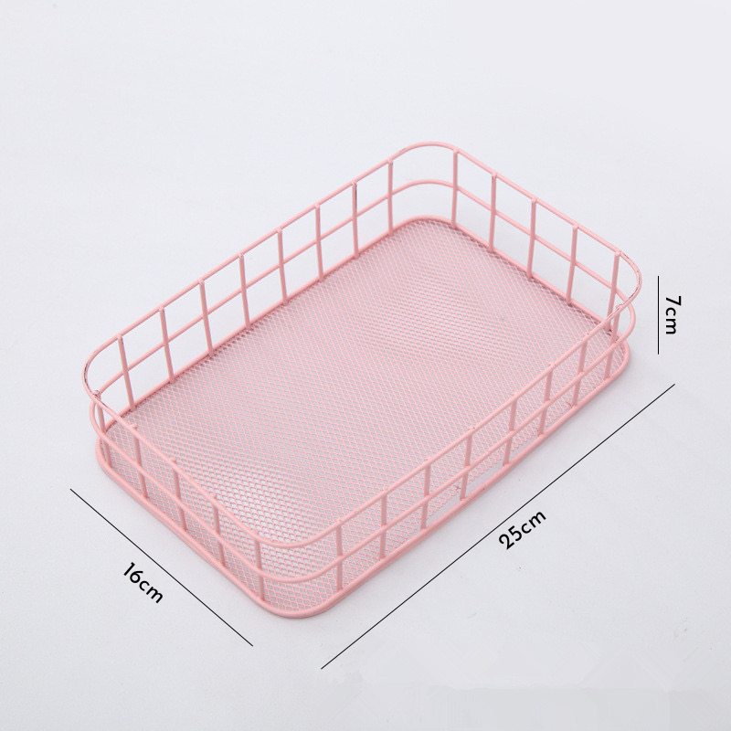 Rổ sắt chữ nhật pastel