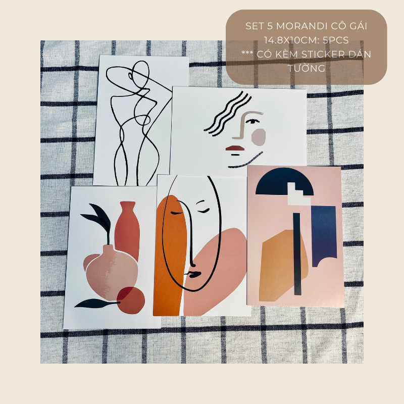 Set postcard tranh ảnh decor trang trí tường nhiều mẫu