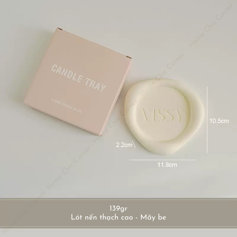 Lót nến thạch cao pastel