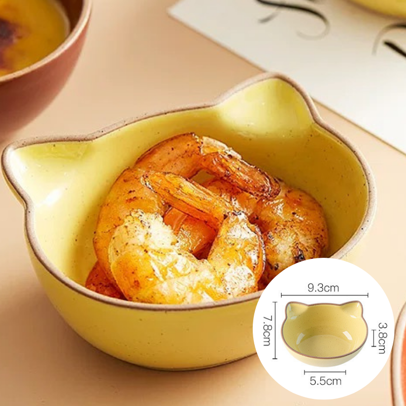 Đĩa sứ chén đựng nước chấm hoạt hình