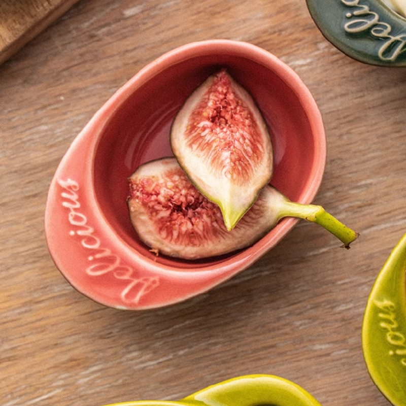 Đĩa đựng nước chấm hình quả bơ