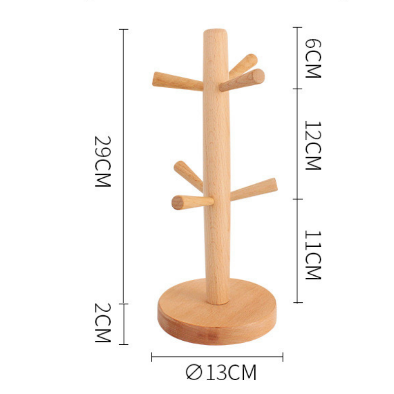 Cây treo cốc bằng gỗ
