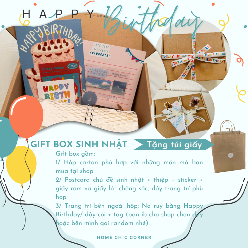 Dịch vụ gói quà [CHỈ BÁN KÈM THEO SẢN PHẨM MUA TẠI SHOP] | GIFTBOX
