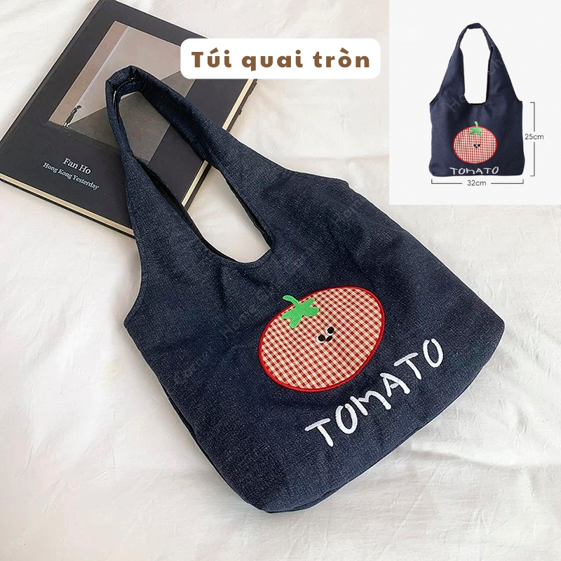 Túi tote vải denim canvas Tomato