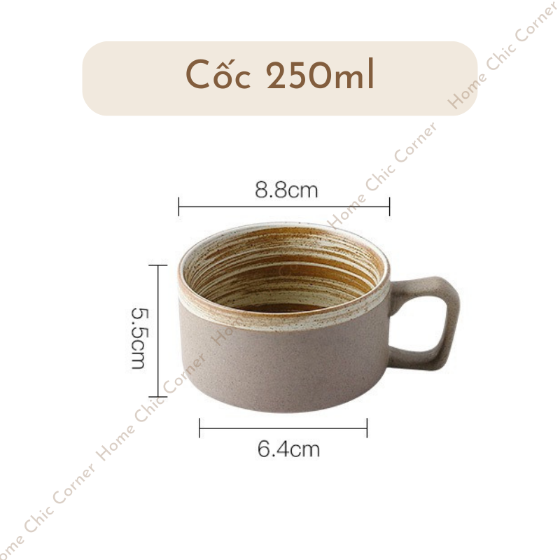 Cốc ly đĩa gốm men xoáy