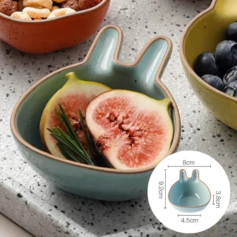 Đĩa sứ chén đựng nước chấm hoạt hình