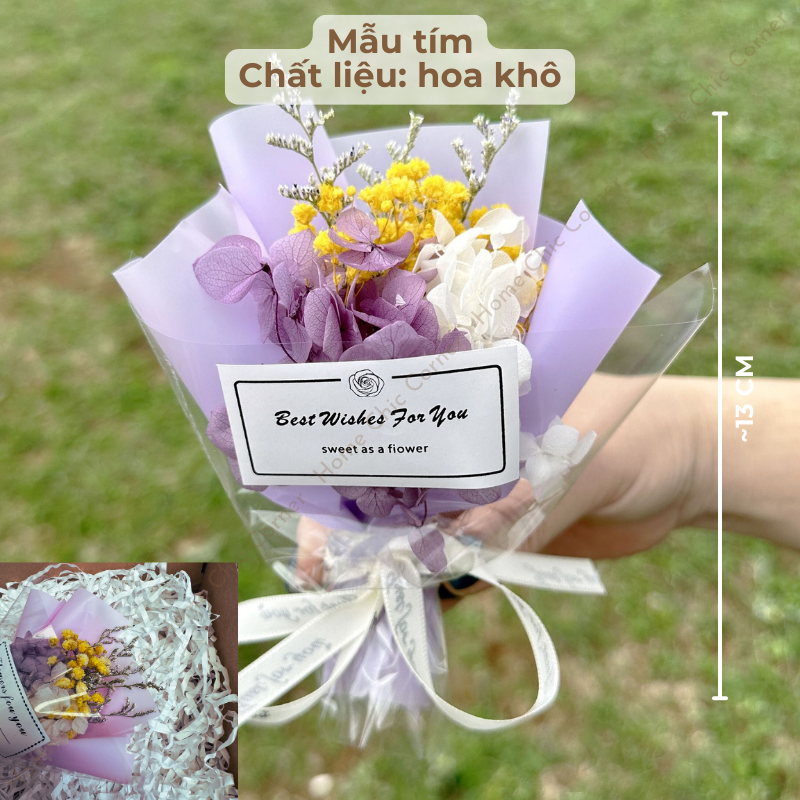 Bó hoa mini quà tặng mix set quà