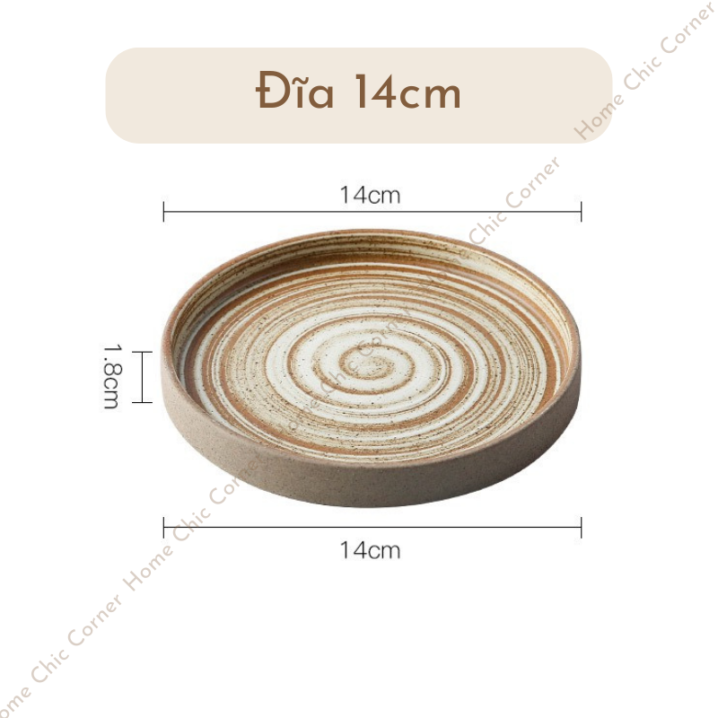 Cốc ly đĩa gốm men xoáy