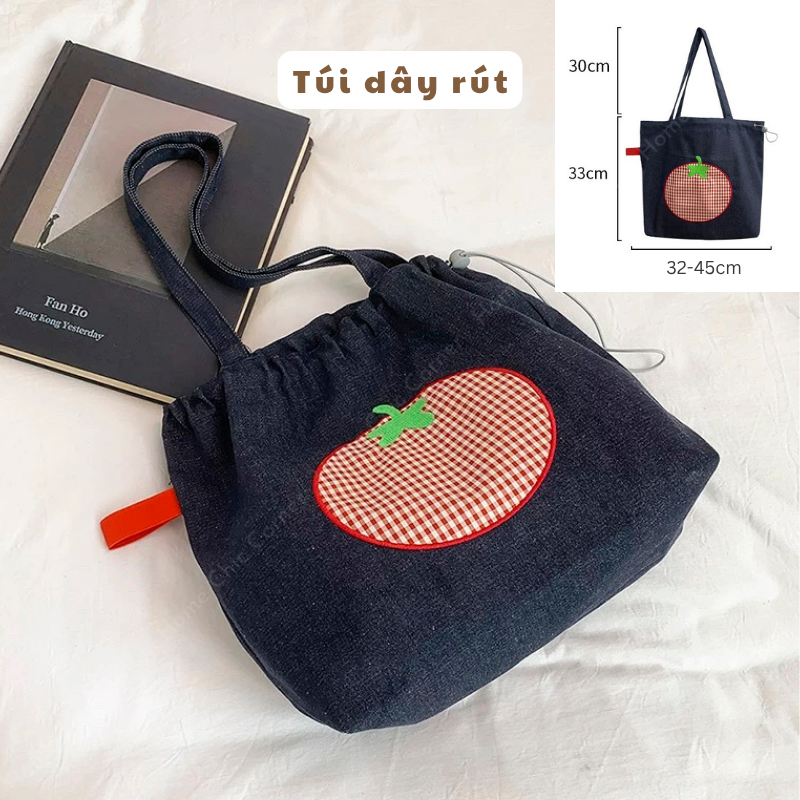 Túi tote vải denim canvas Tomato