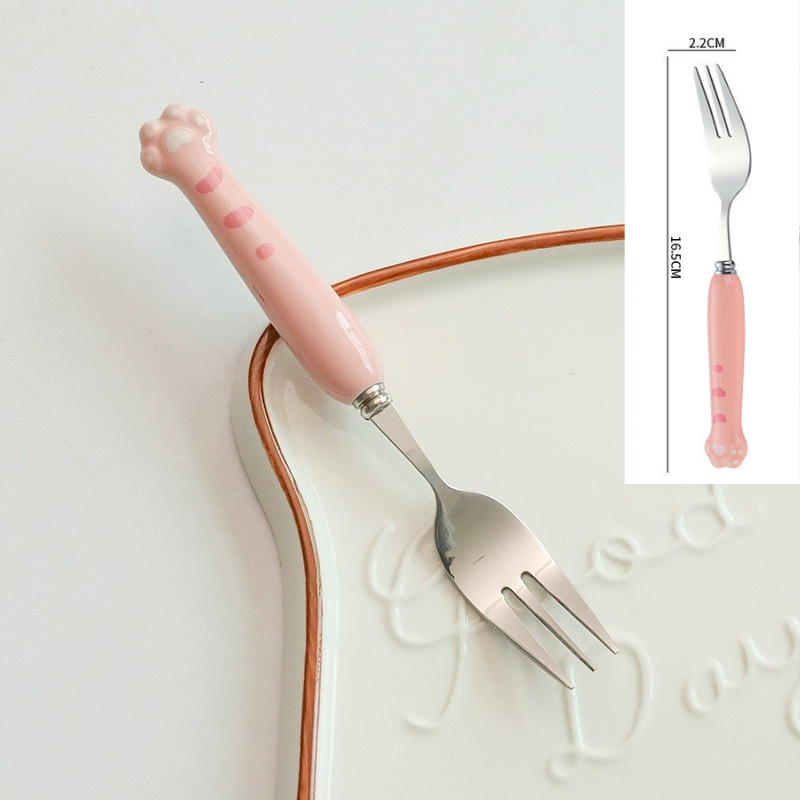 Muỗng nĩa hình chân mèo cute