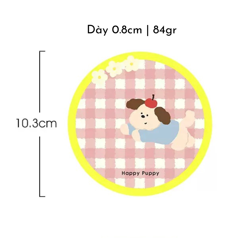 Lót ly đá thấm hút nhiều mẫu hoạ tiết dễ thương