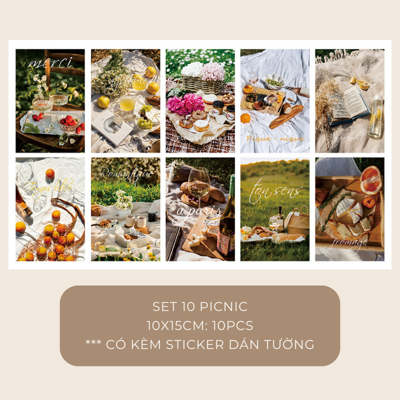 Set postcard tranh ảnh decor trang trí tường nhiều mẫu