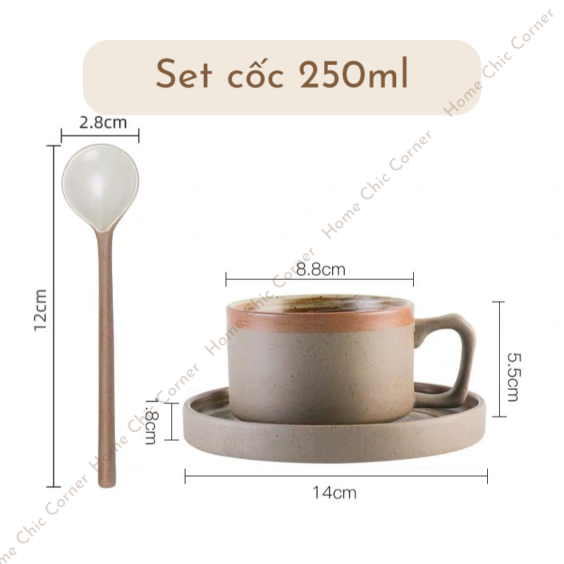 Cốc ly đĩa gốm men xoáy