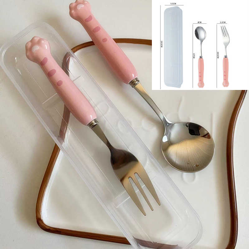 Muỗng nĩa hình chân mèo cute