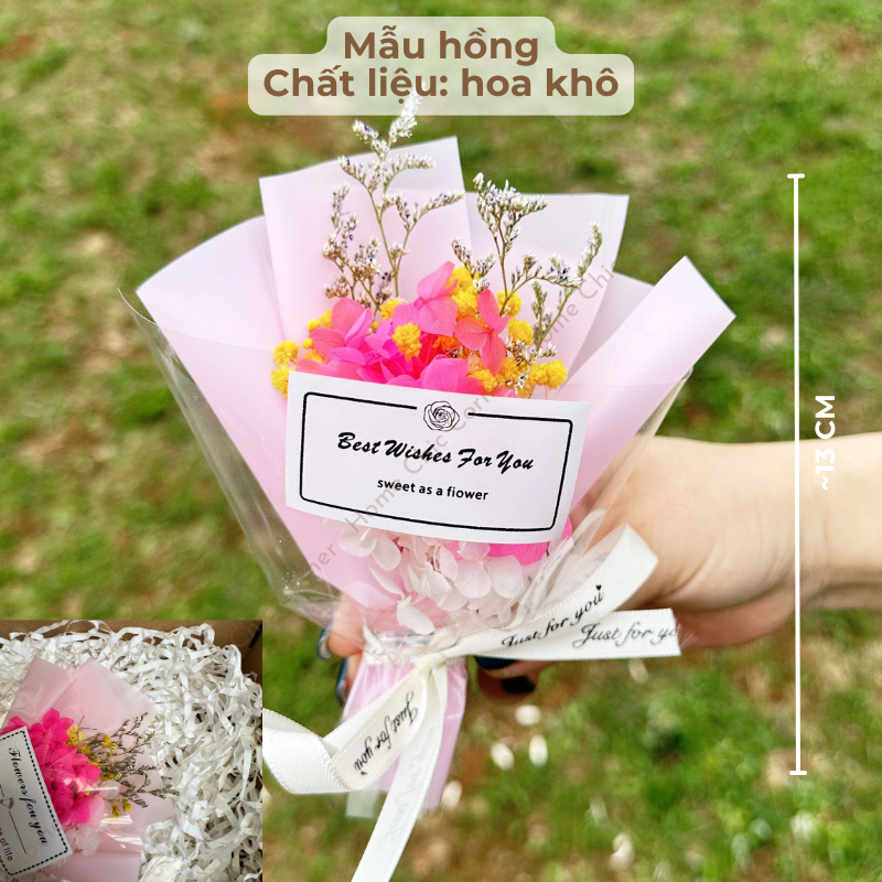 Bó hoa mini quà tặng mix set quà