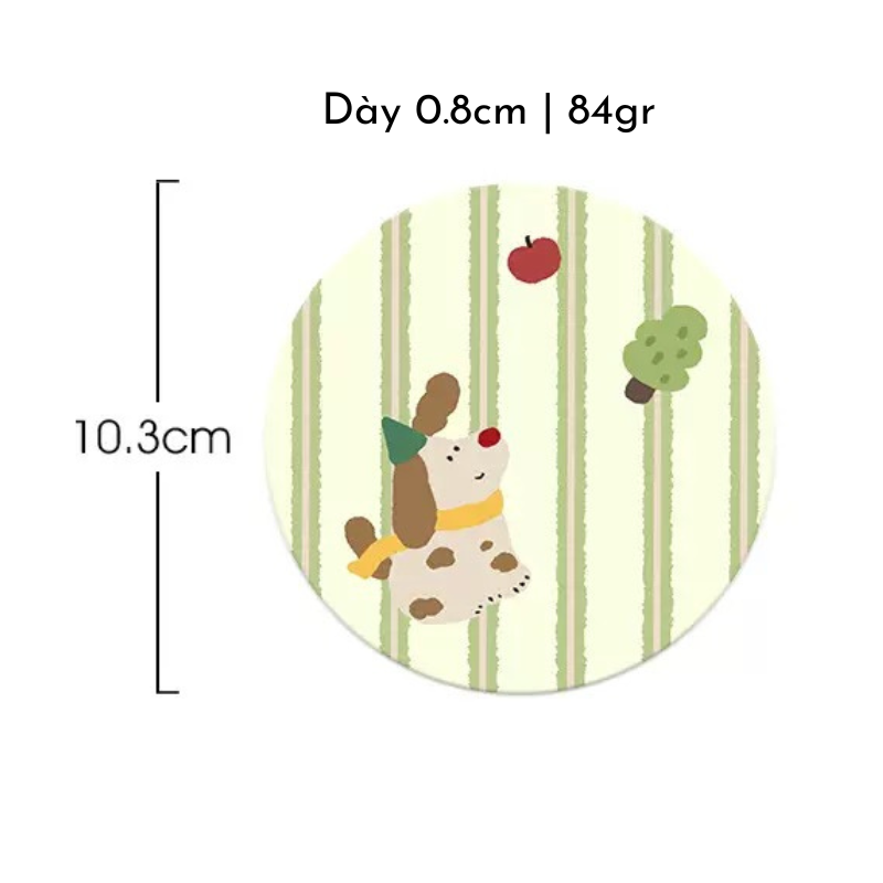 Lót ly đá thấm hút nhiều mẫu hoạ tiết dễ thương