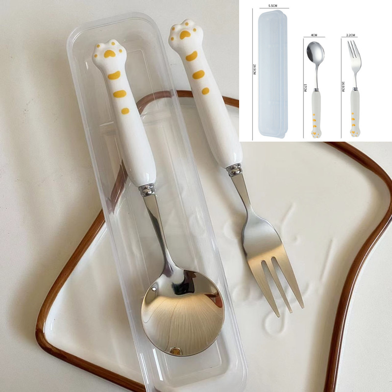 Muỗng nĩa hình chân mèo cute