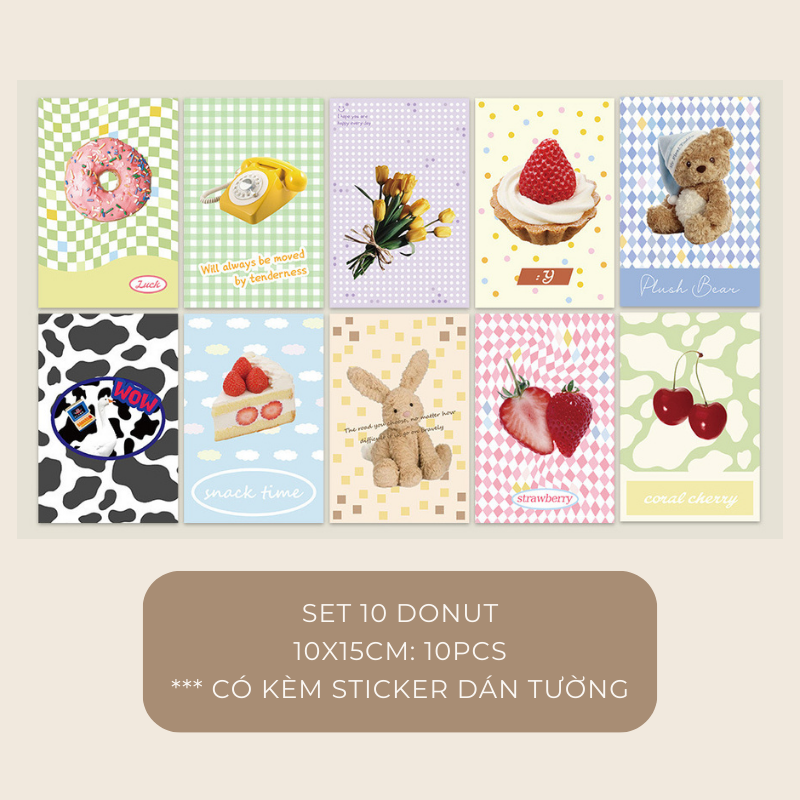 Set postcard tranh ảnh decor trang trí tường nhiều mẫu